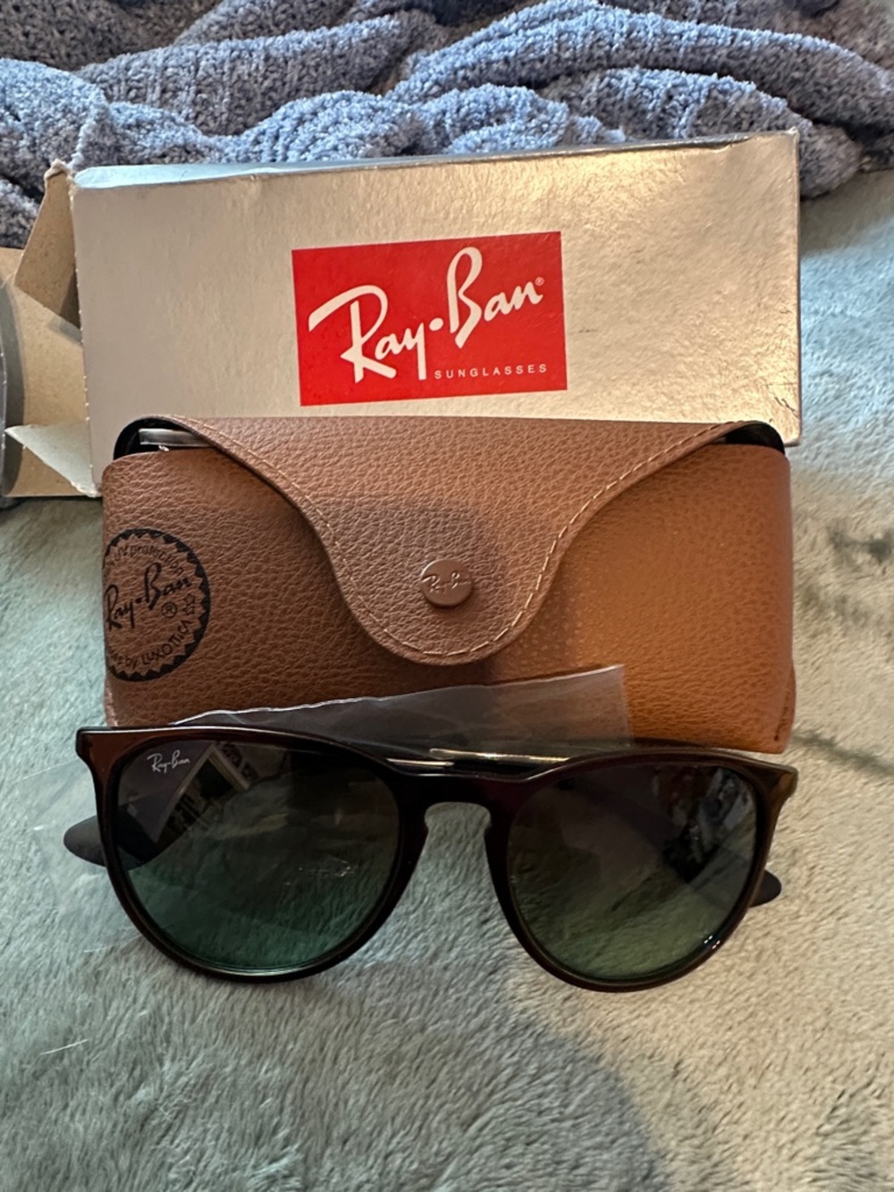 Ray-Ban Purple Chrome Frame Erika Sunglasses